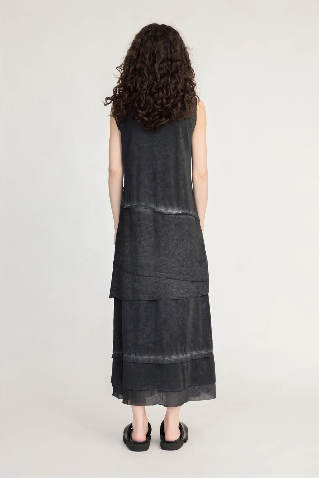 Strand Singlet Dress / Black-Grey