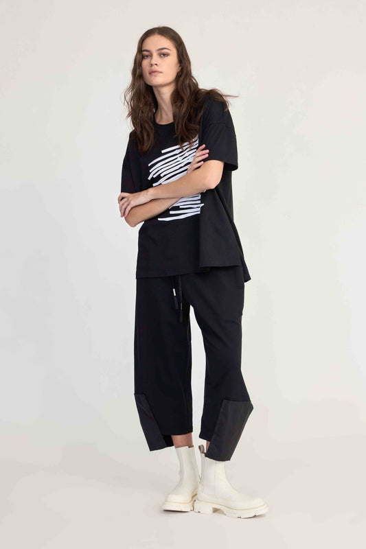 Strip Module Tee / Black-Ivory