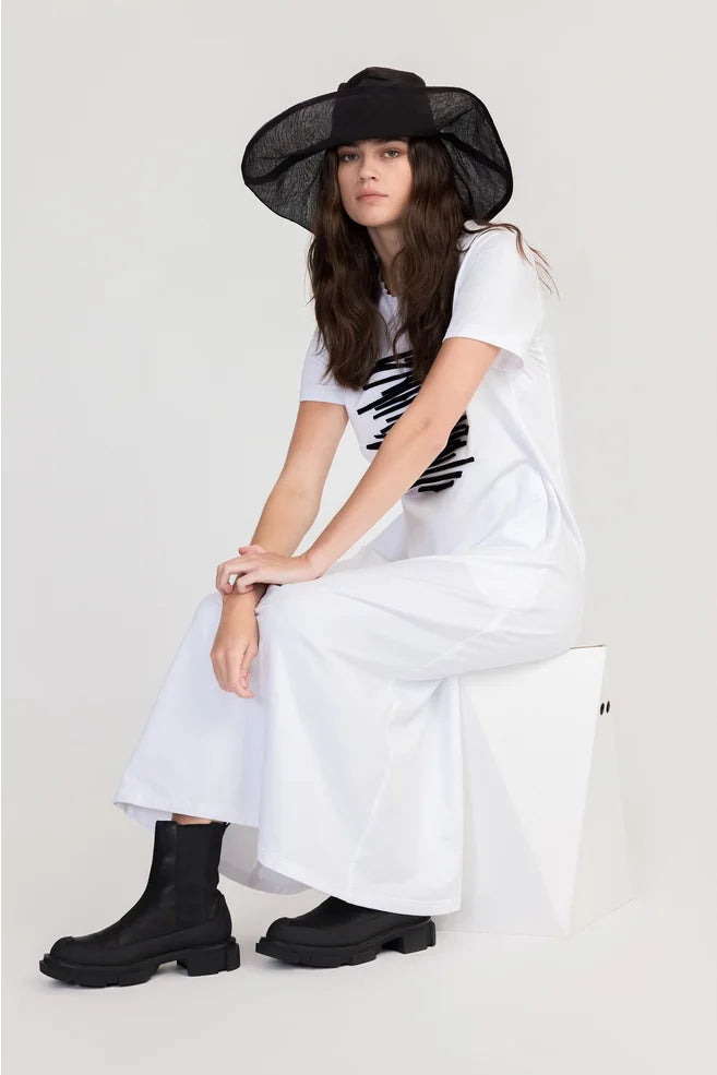 Strand Dress / Ivory-Black