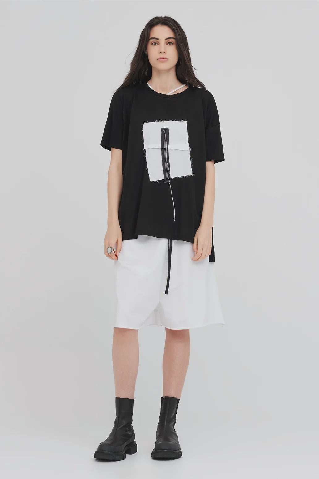 Sector Module Tee / Black-Ivory