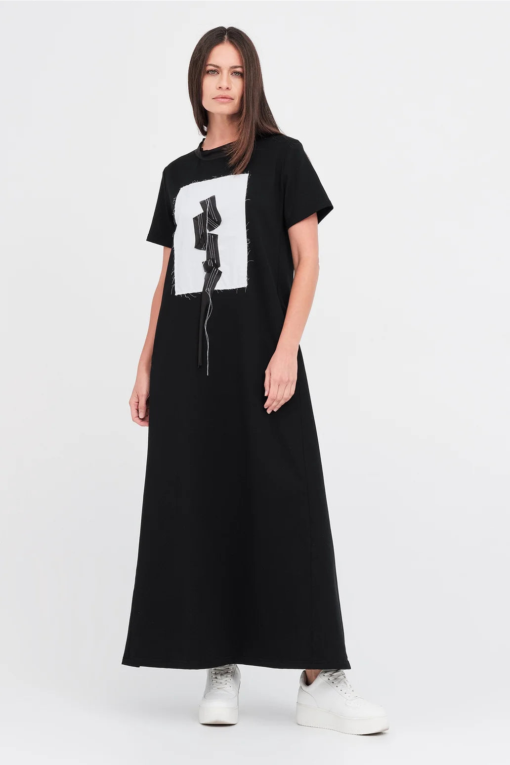 Sector Dress / Black-Ivory