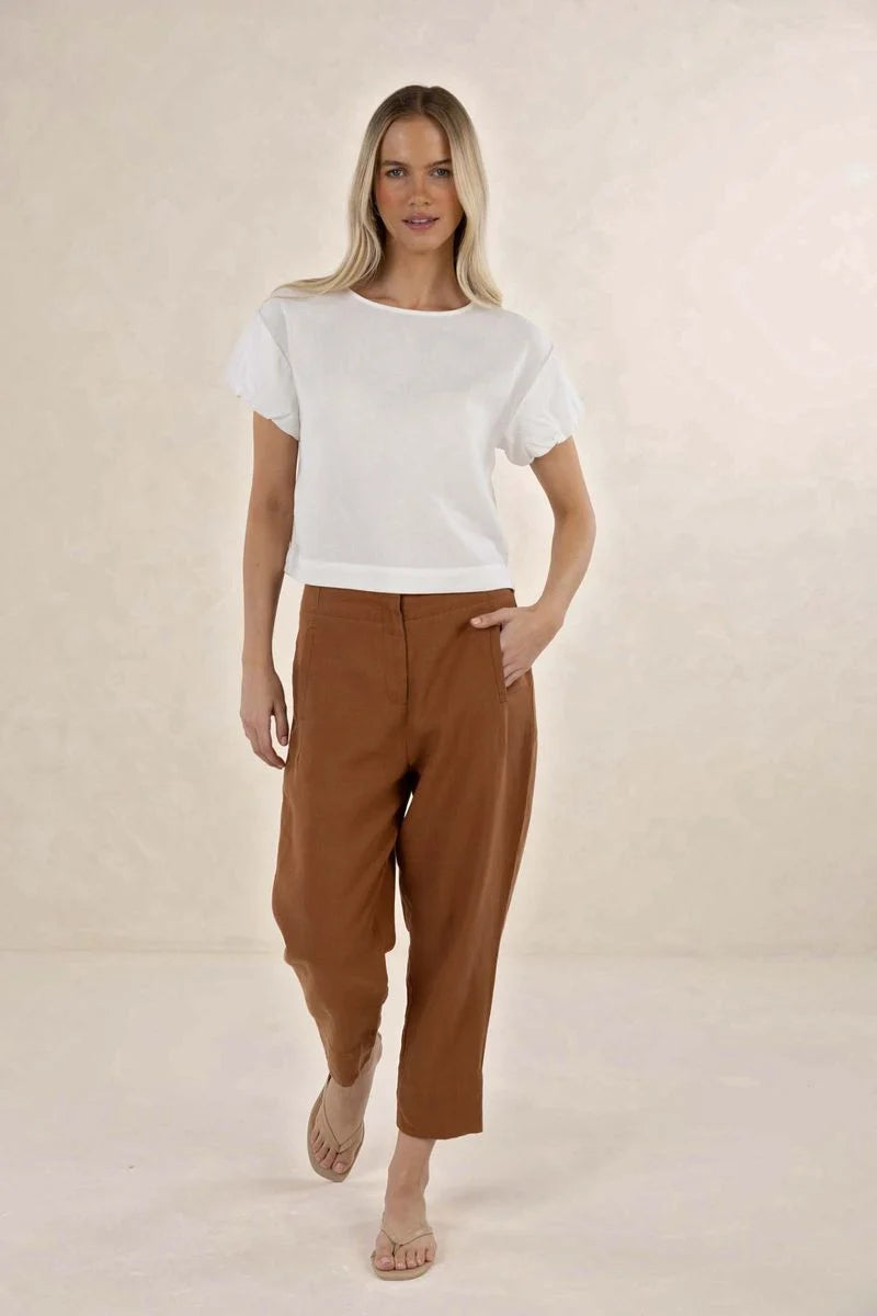 Huxe Linen Pant / Tobacco