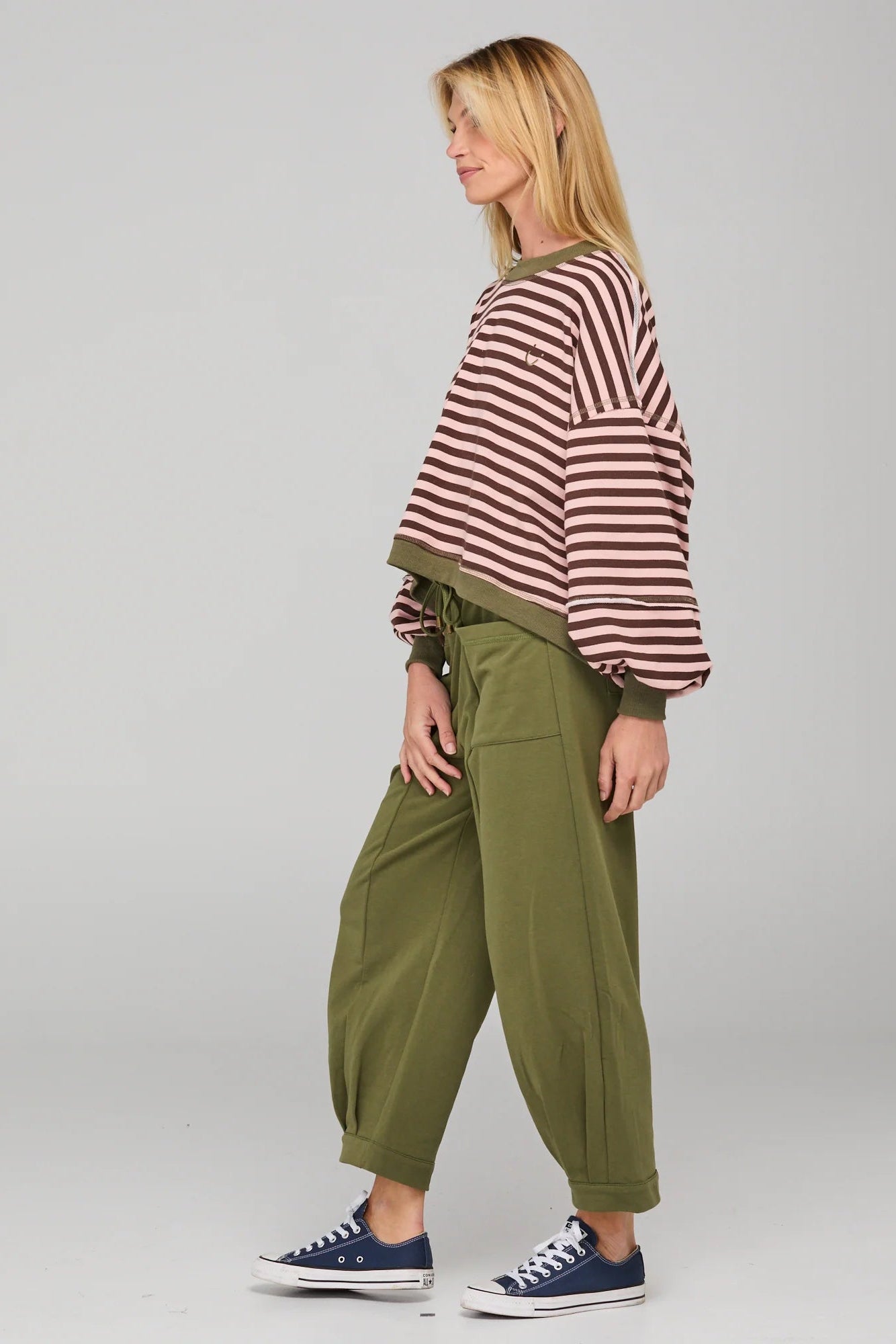 Guru Sweater / Dusty Pink Stripe