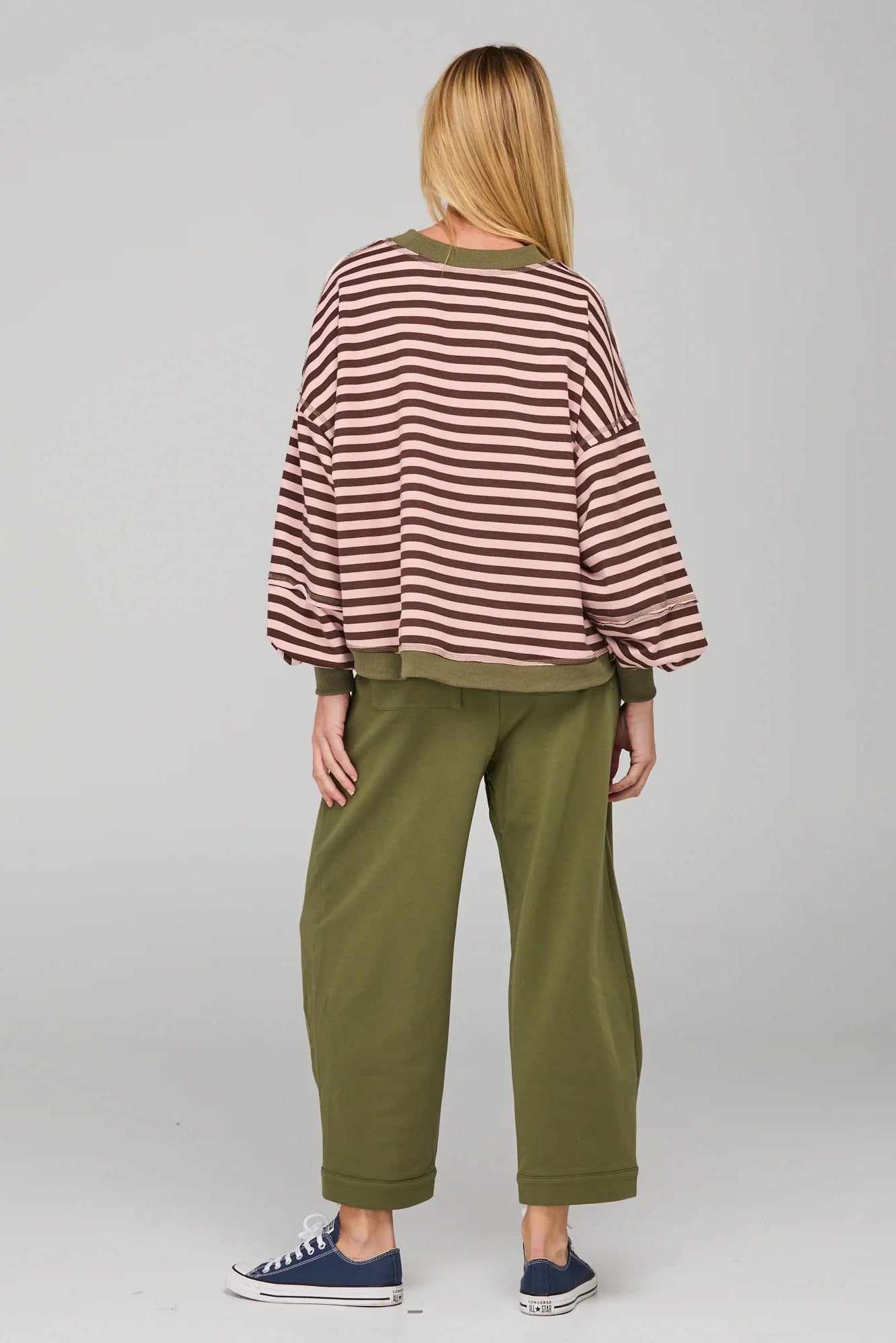 Guru Sweater / Dusty Pink Stripe