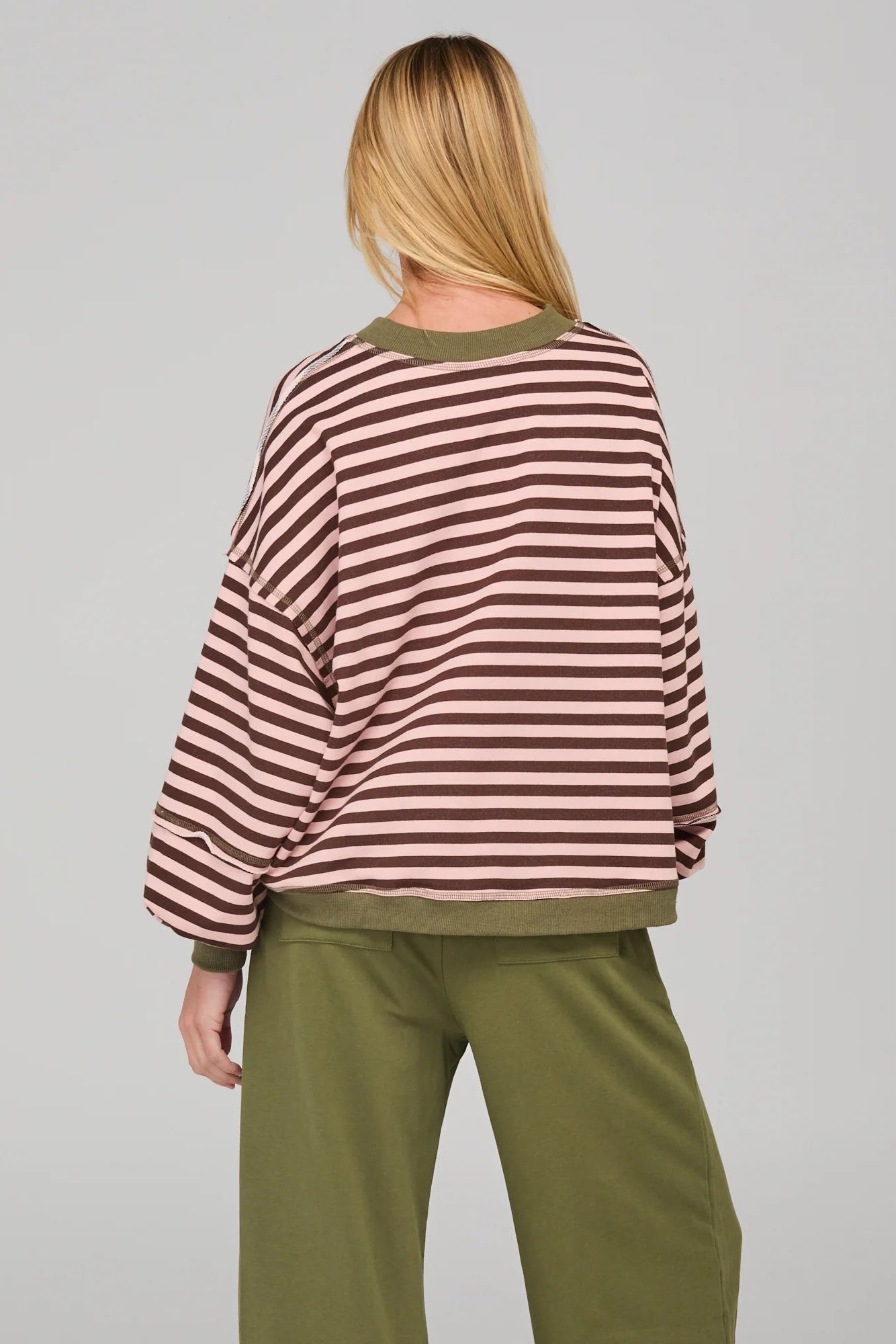 Guru Sweater / Dusty Pink Stripe