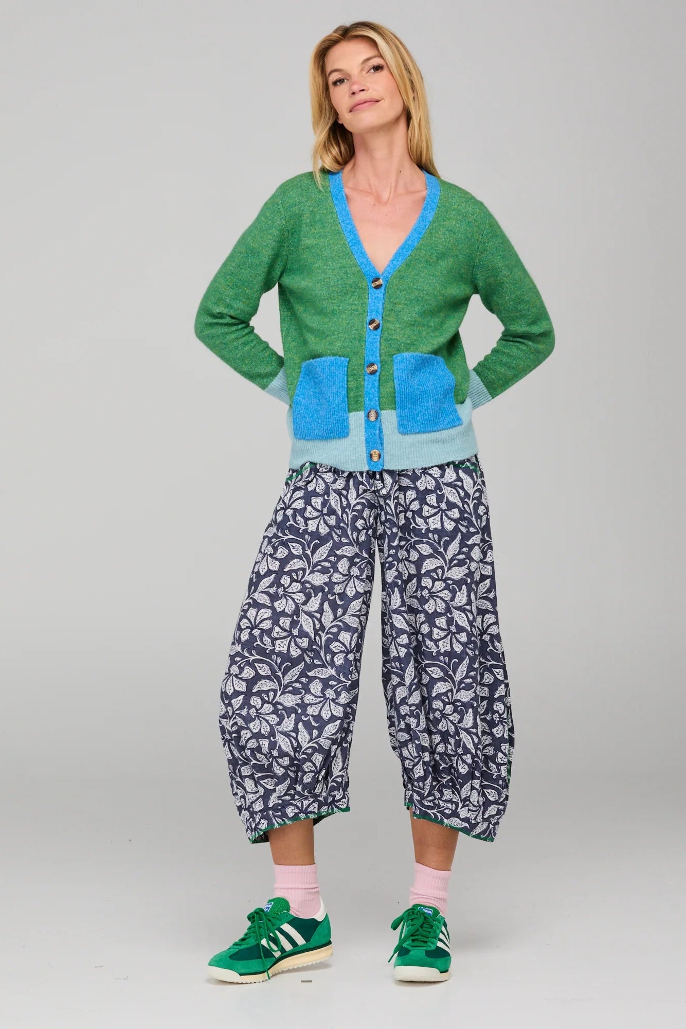 Poet Cardigan / Green Multi