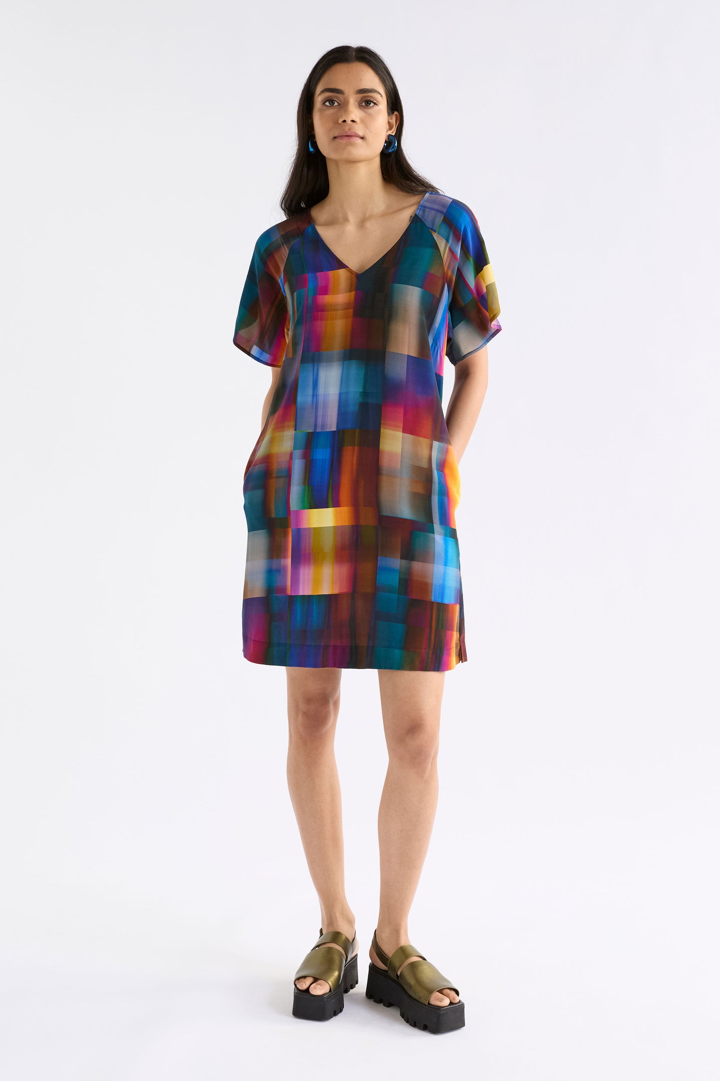 Byde Short Dress / Eko Print