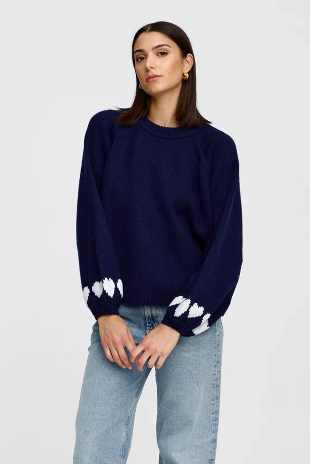 Cherie Hearts Knit / Midnight