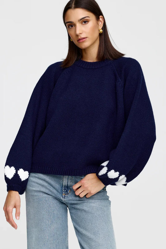 Cherie Hearts Knit / Midnight