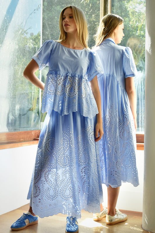 Forward Motion Skirt / Blue