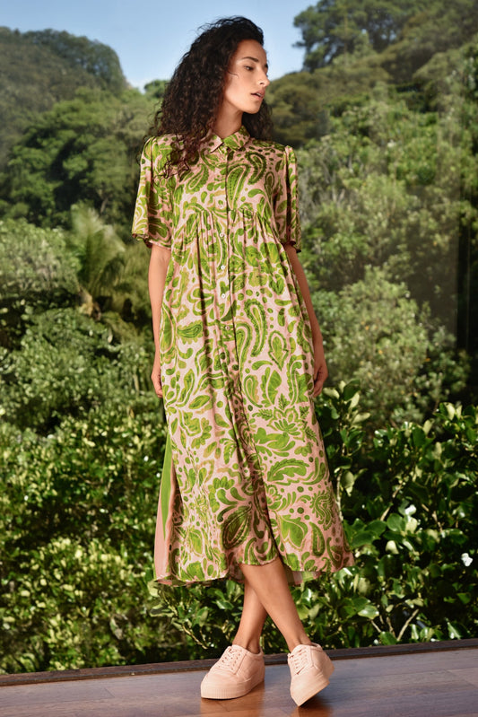 Made for Each Other Dress / Blush-Green Floral