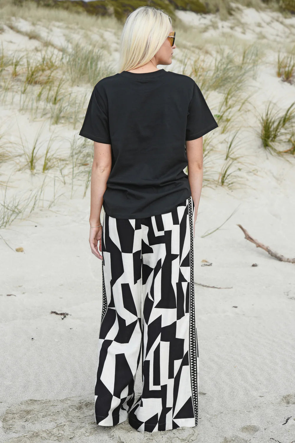 Seville Strolls  Trouser/ Black Geo