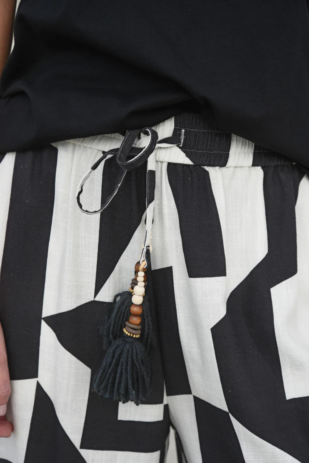 Seville Strolls  Trouser/ Black Geo