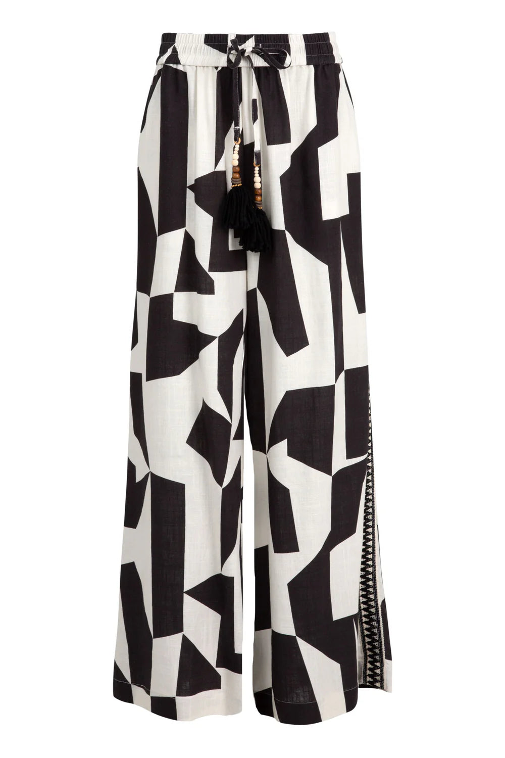 Seville Strolls  Trouser/ Black Geo