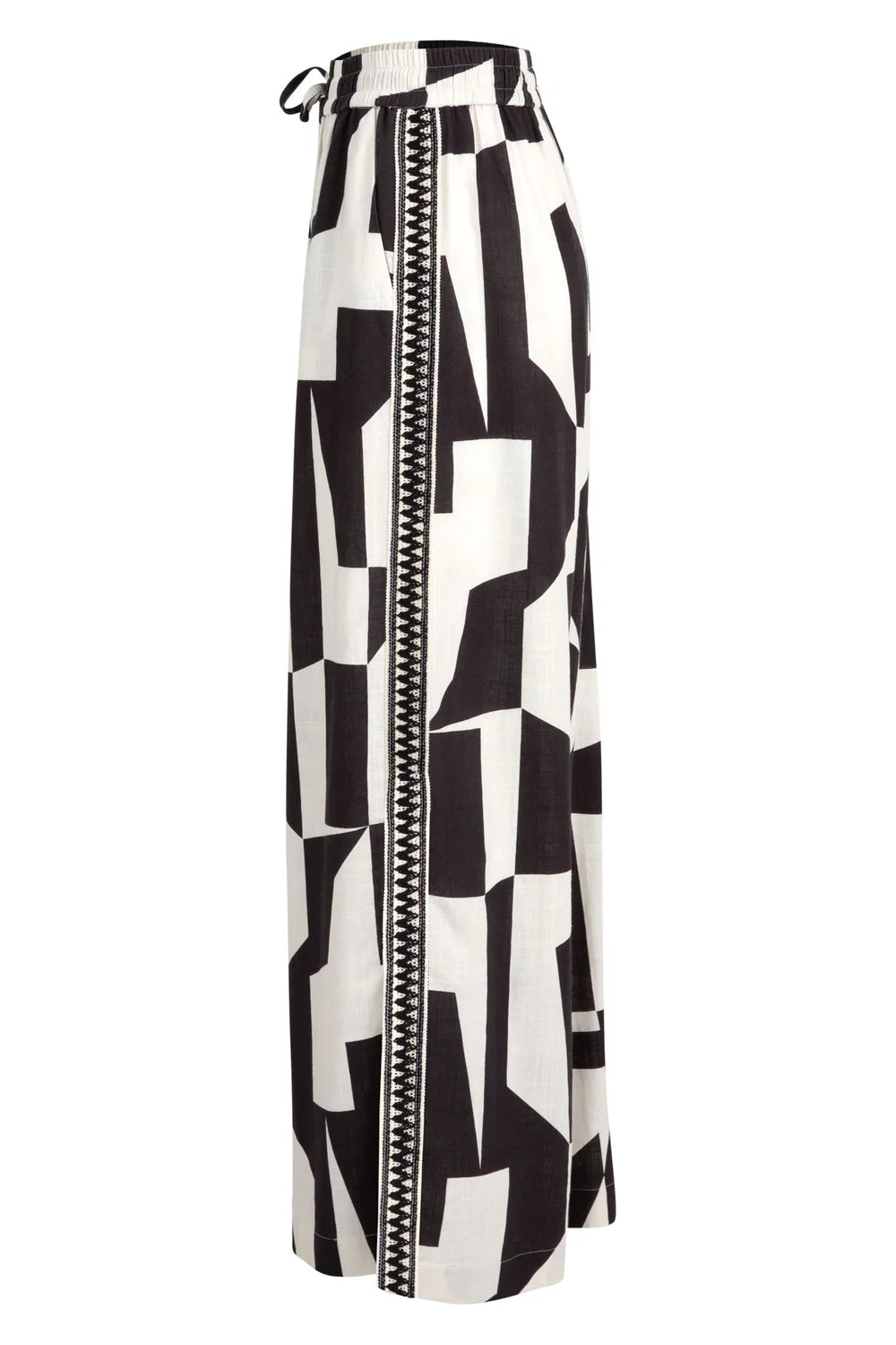 Seville Strolls  Trouser/ Black Geo