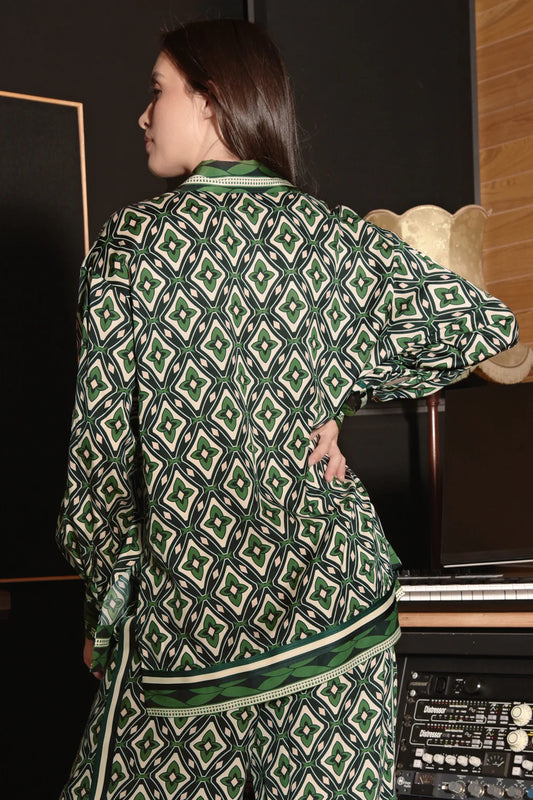 Let the Sun Shine Shirt / Green Geo