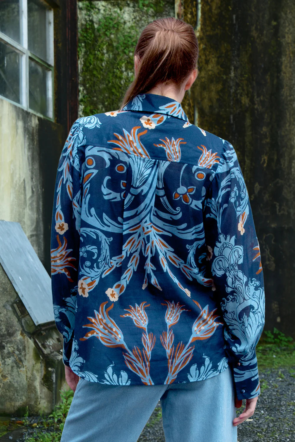 Truffle Ruffle shirt/Navy