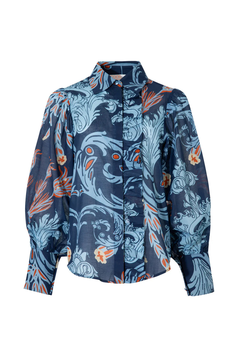 Truffle Ruffle shirt/Navy