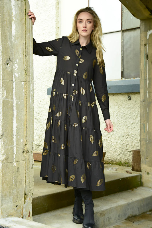 Sun and the Swoon Dress / Black Gold