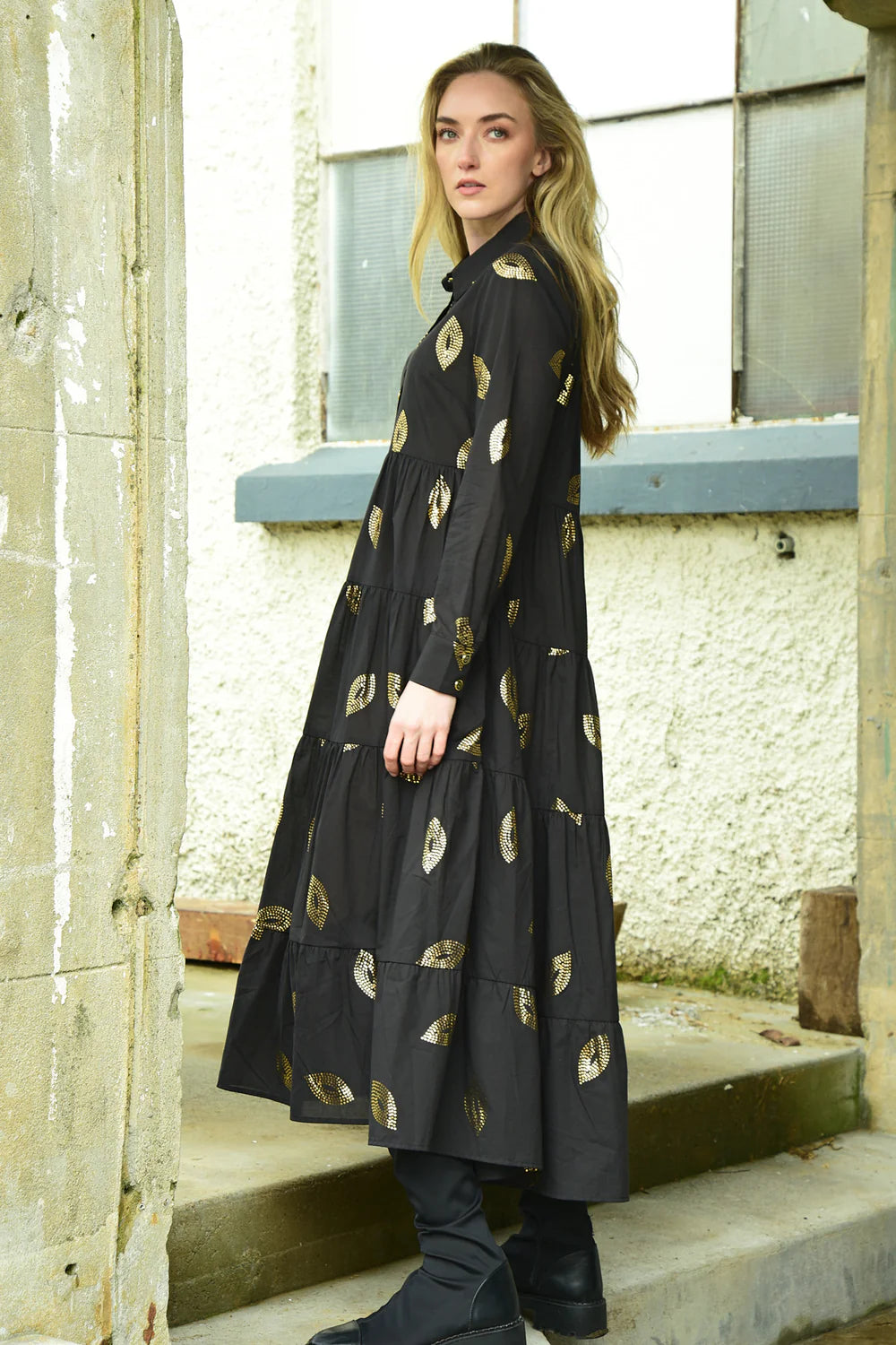 Sun and the Swoon Dress / Black Gold