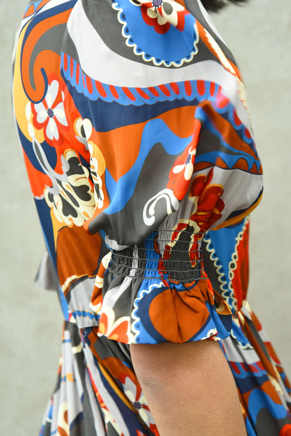 High Society Dress / Red-Grey