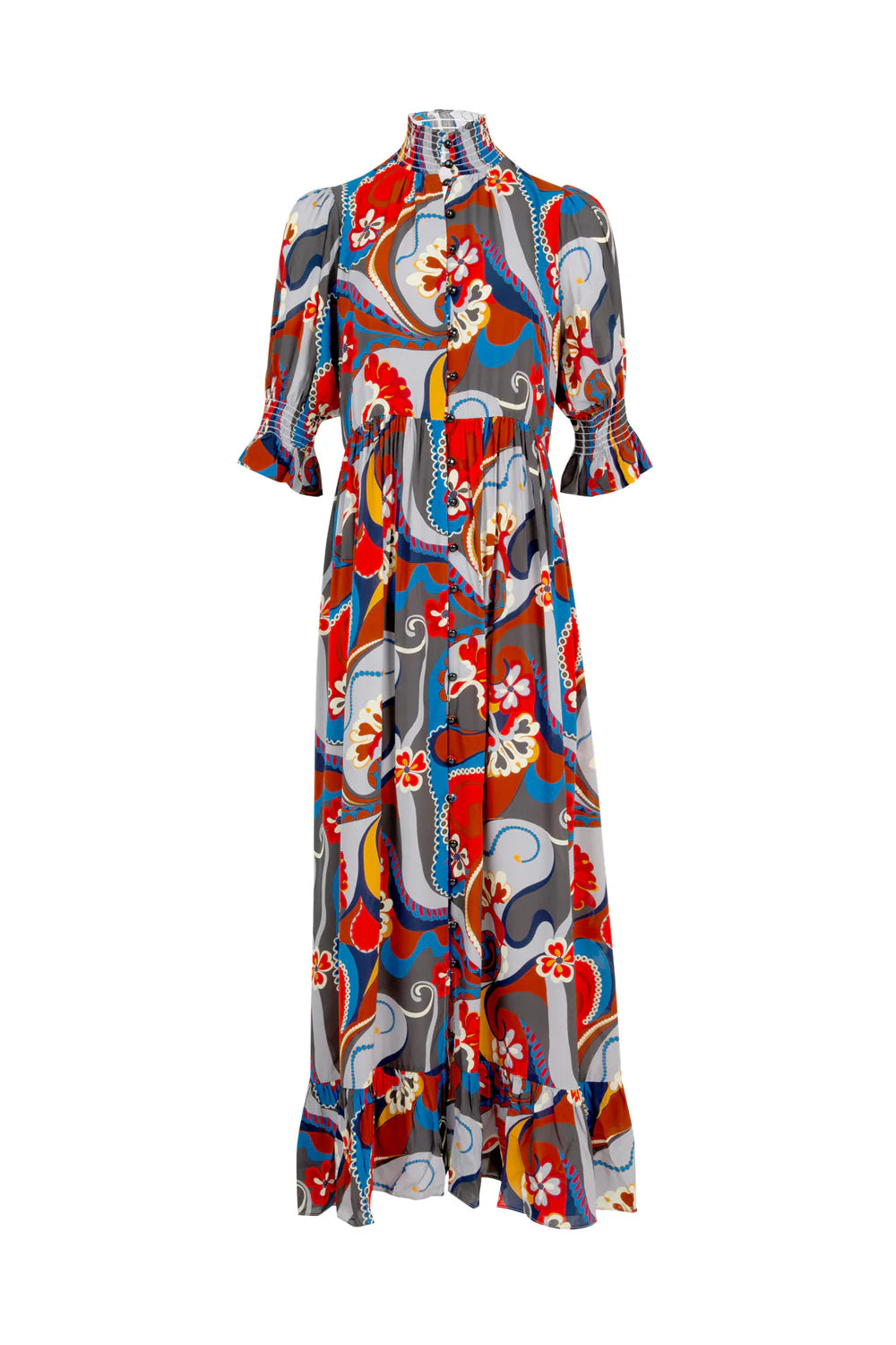 High Society Dress / Red-Grey