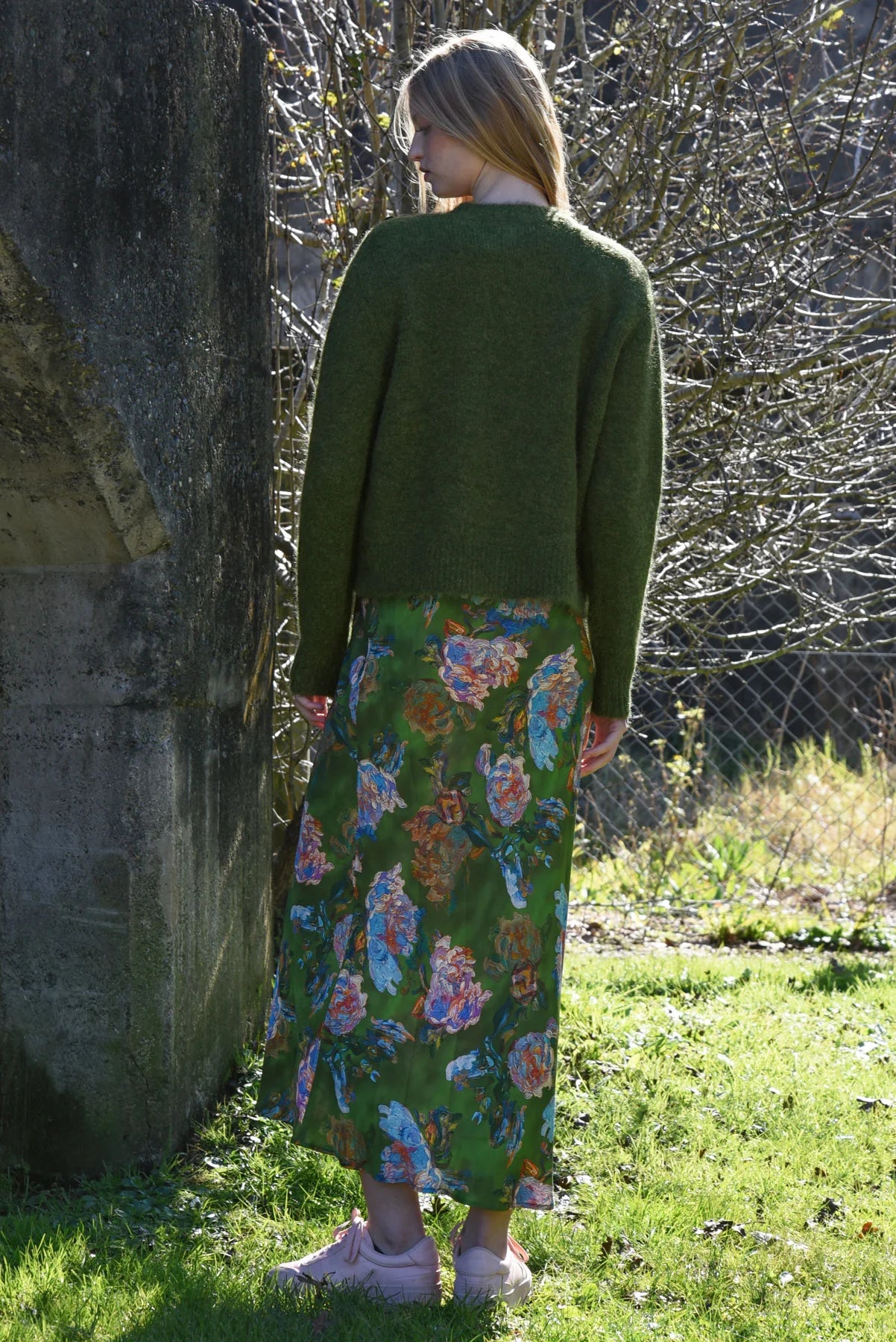 Bias The Way Skirt / Green