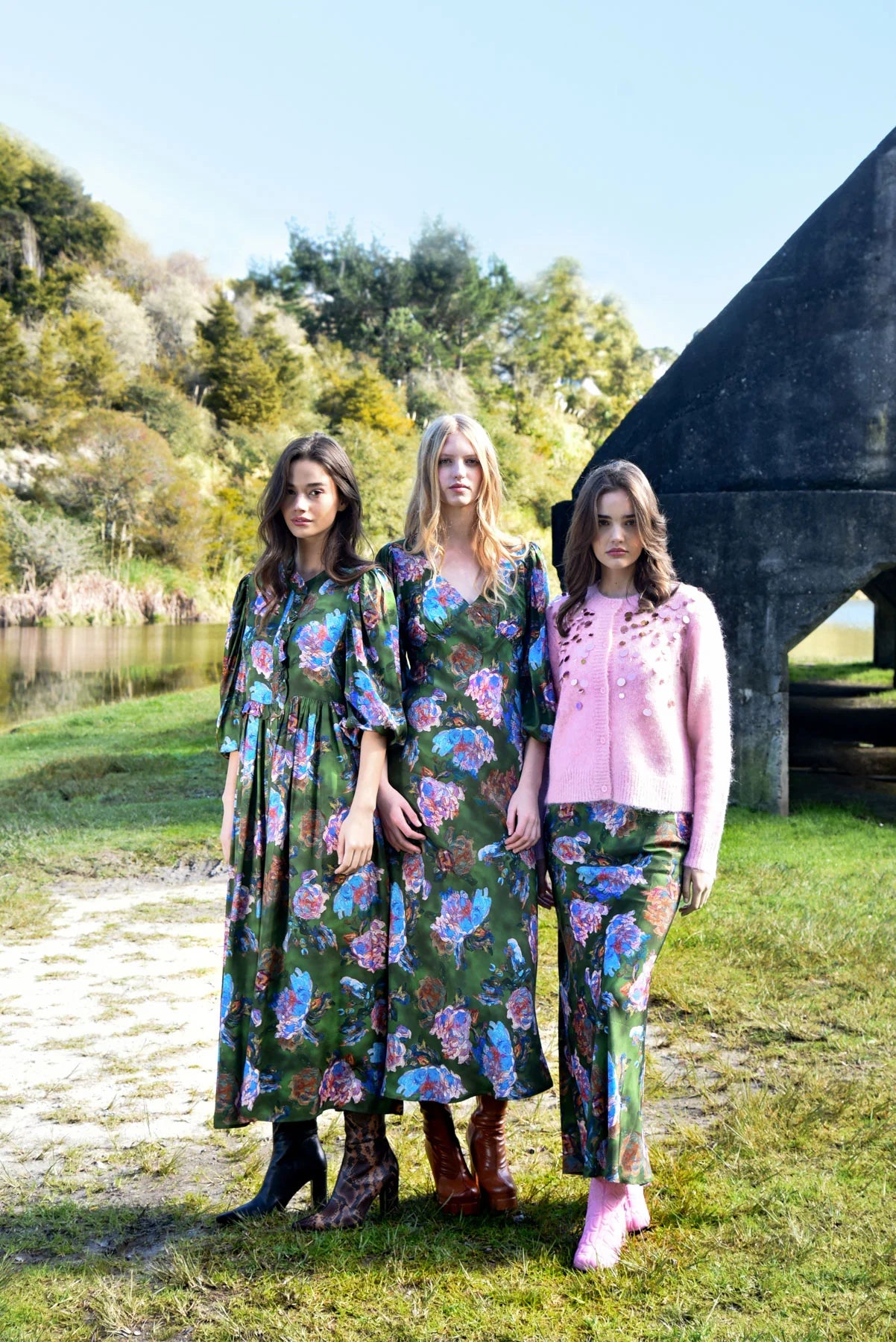 Floral Flair Dress / Green