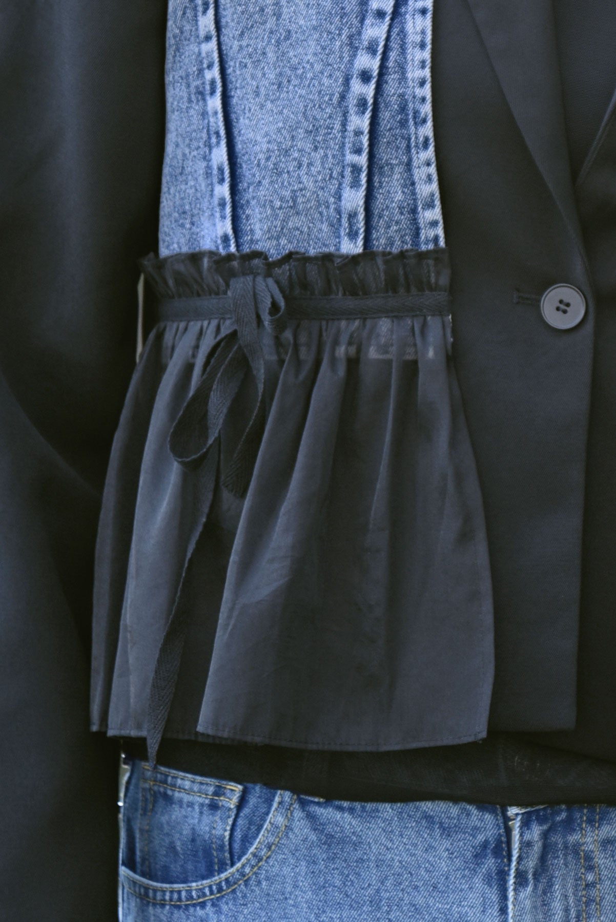 Denim Noir Jacket / Blue and Black