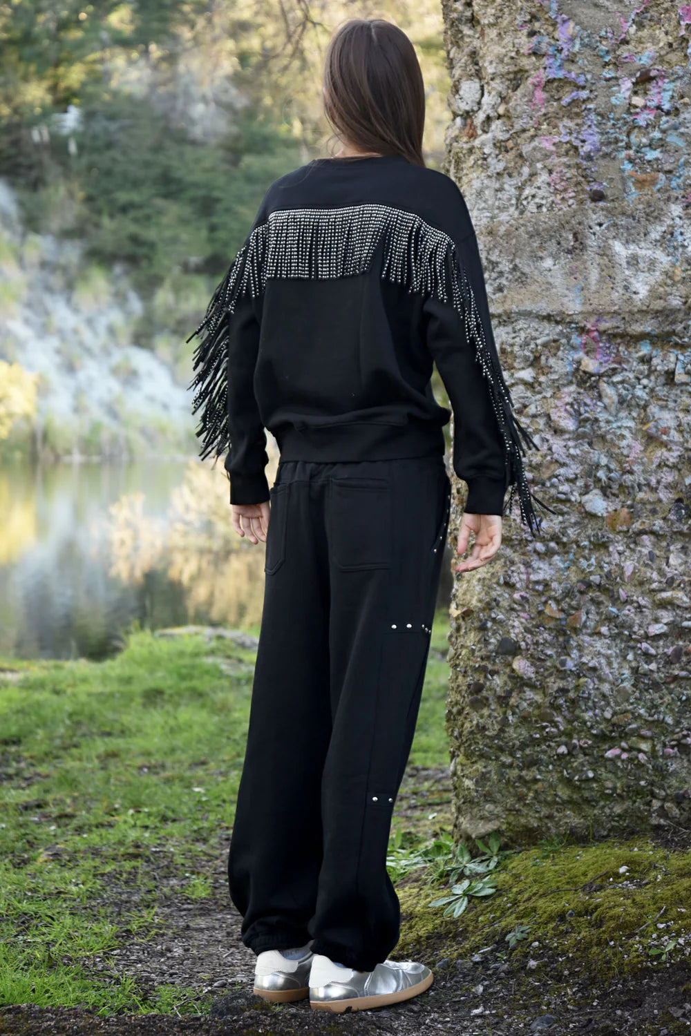 Stud Circuit Trackpant / Black