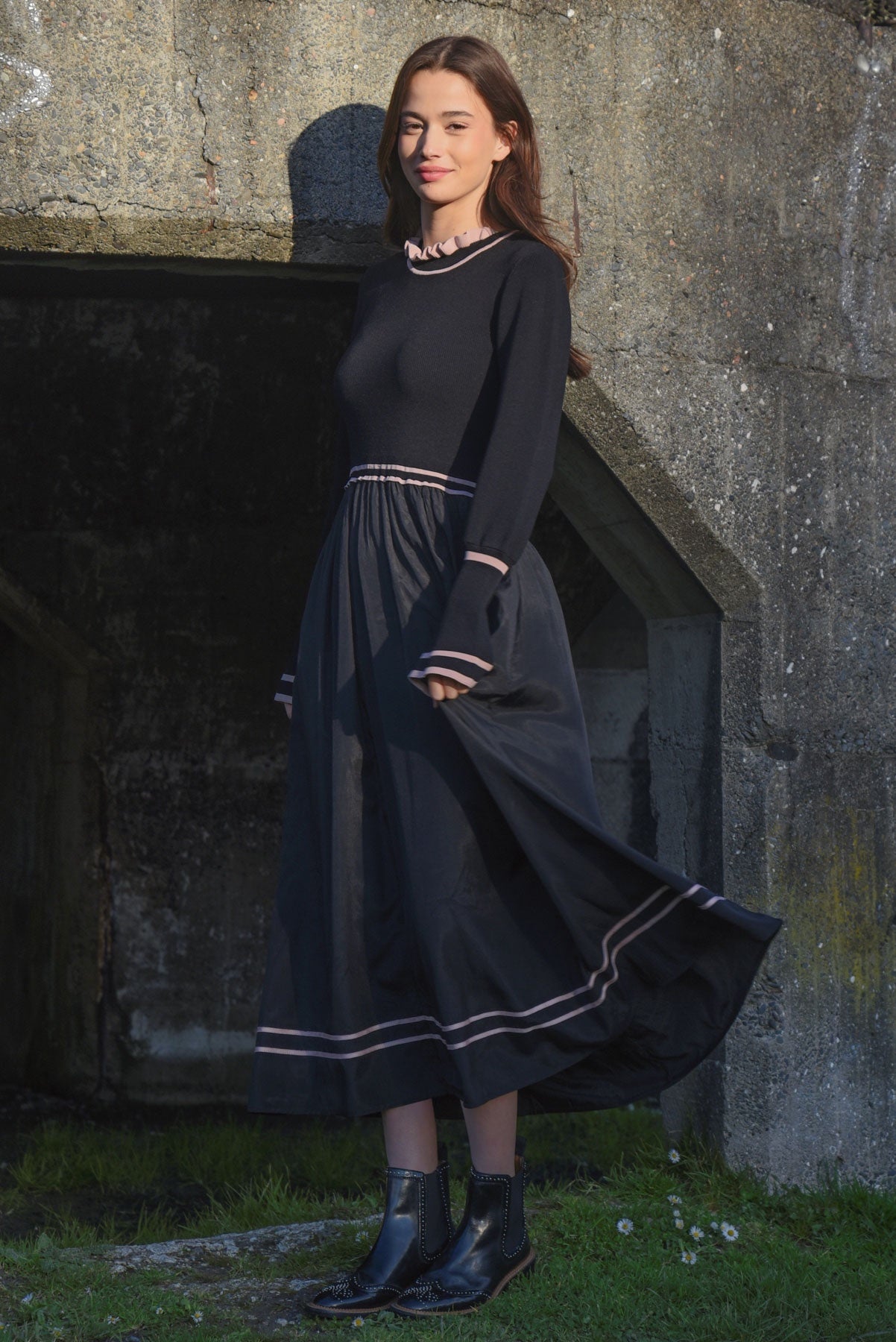 High Expectations Dress / Black & Pink