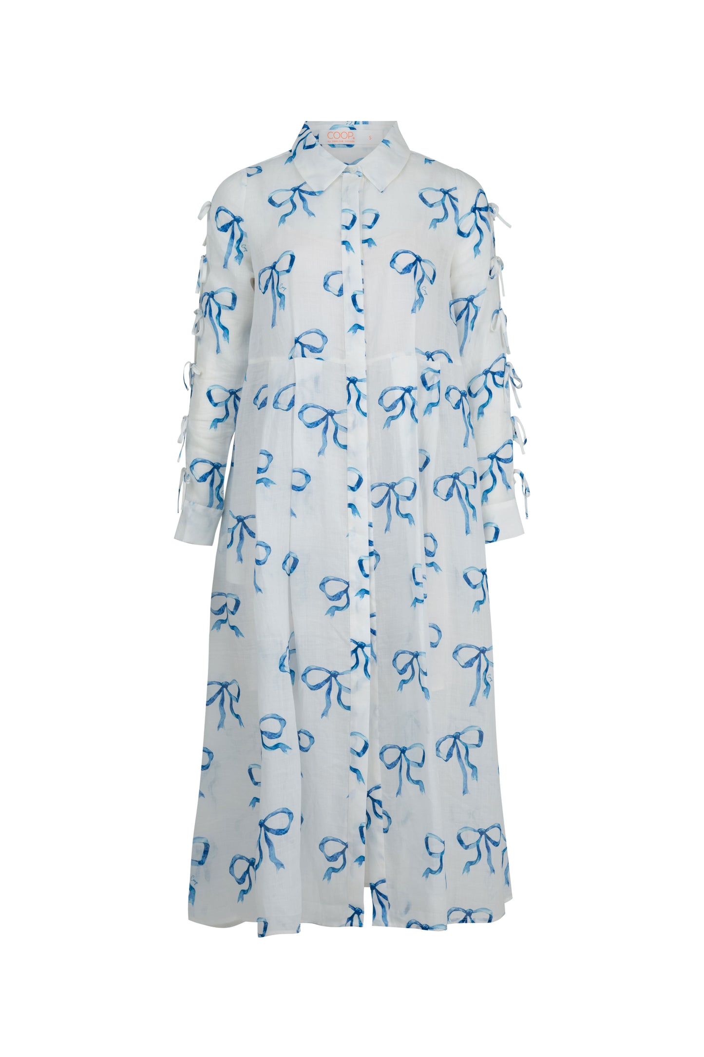 Here We Bow Again Dress / White & Blue