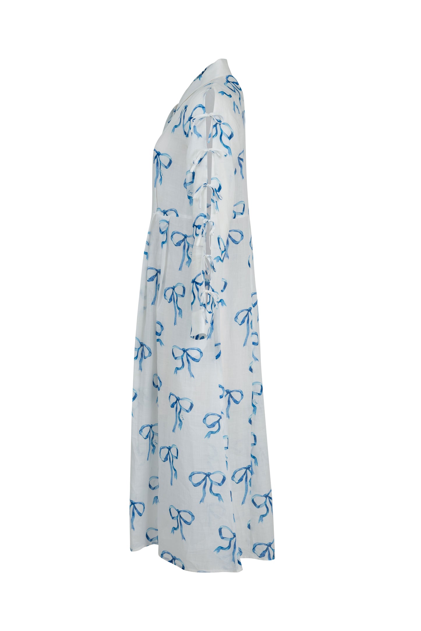 Here We Bow Again Dress / White & Blue