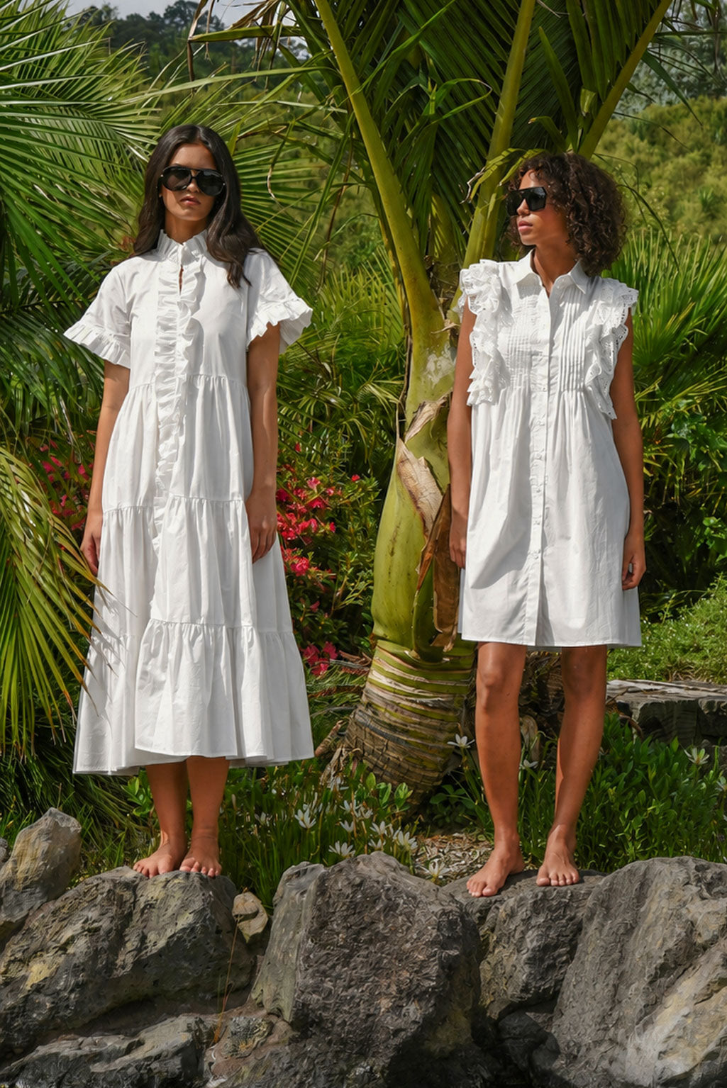 Frillaxed Dress / White
