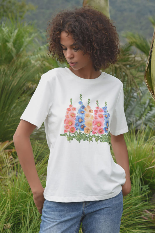 Foxglove  & Fancy Free Tee / White