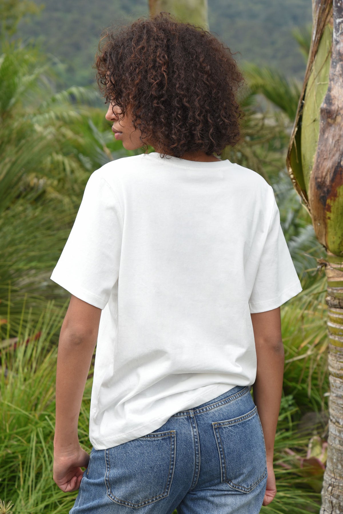 Foxglove  & Fancy Free Tee / White