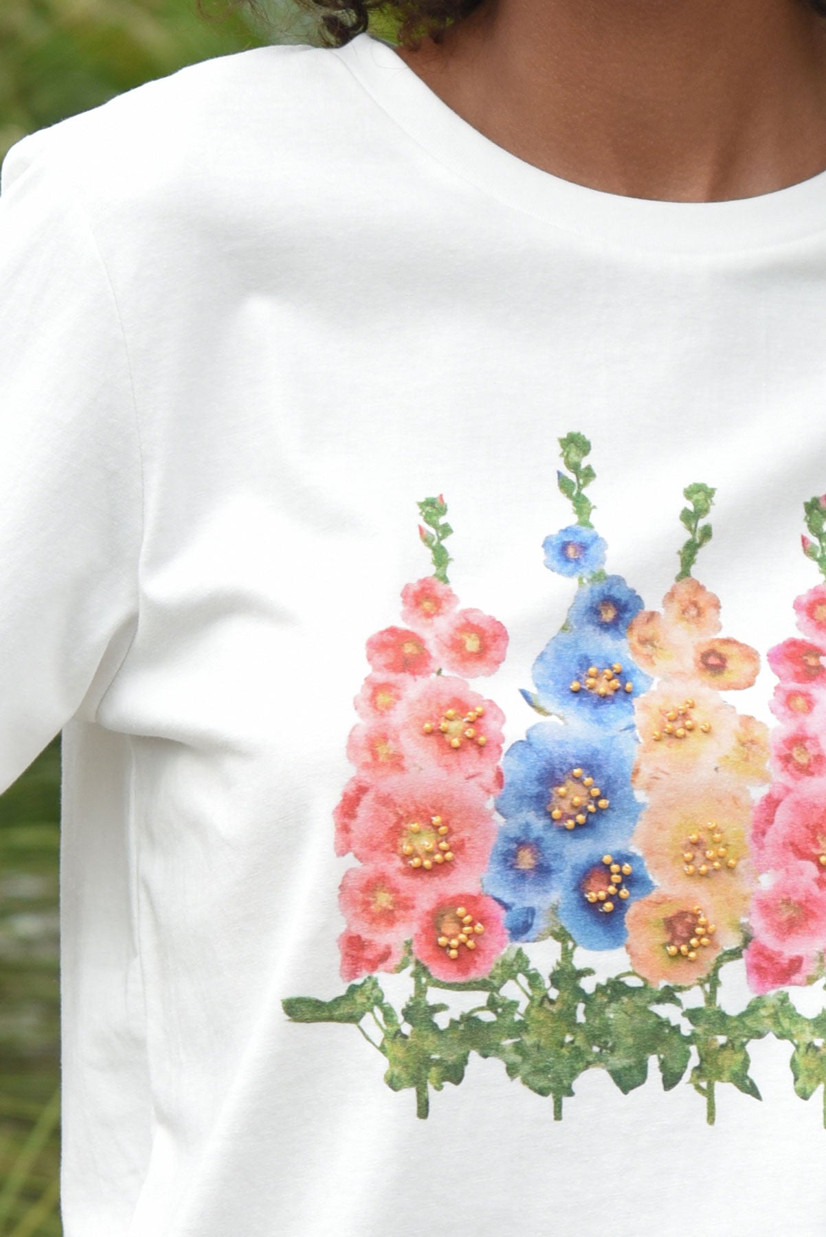 Foxglove  & Fancy Free Tee / White
