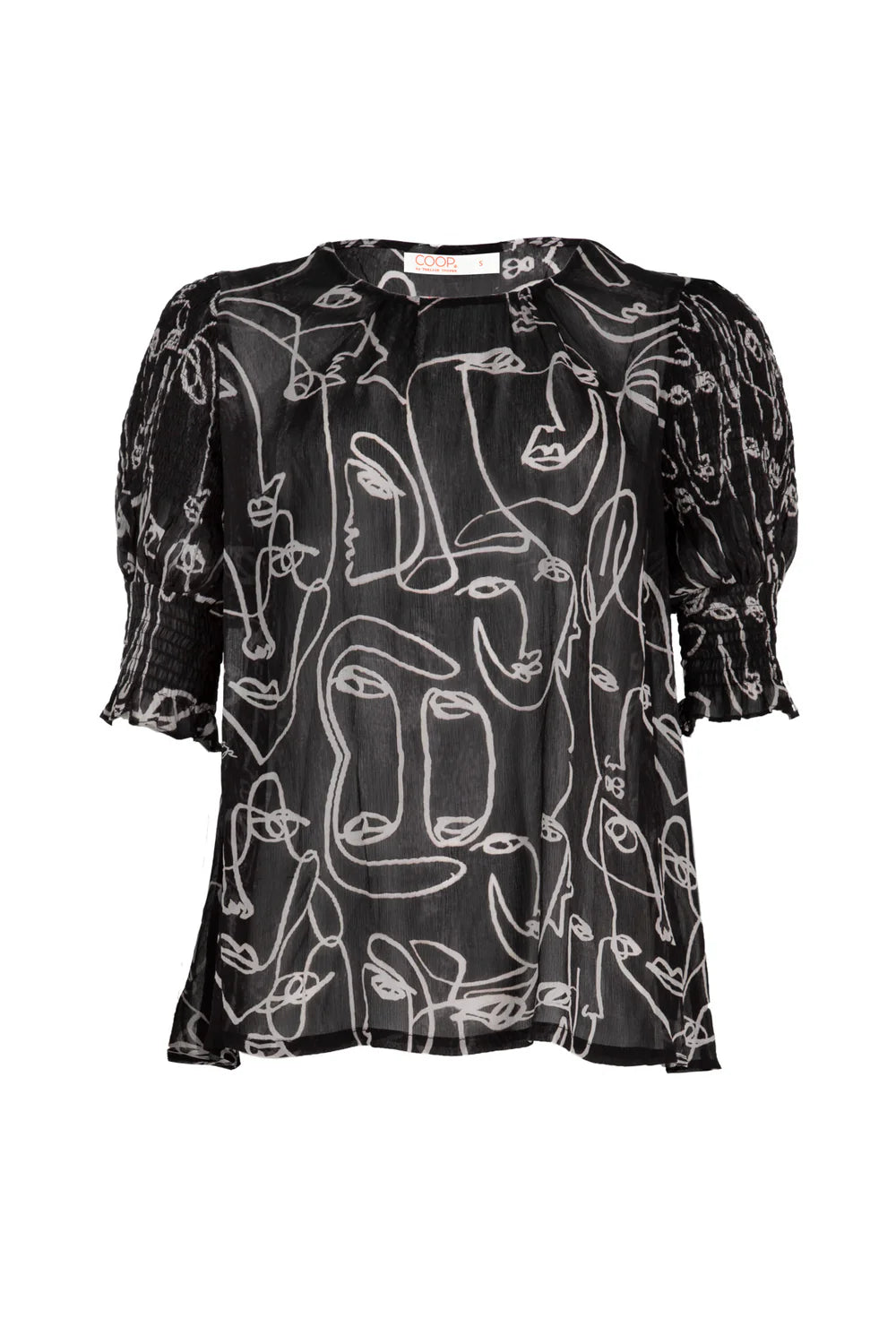 Crinkle Crush Top / Black