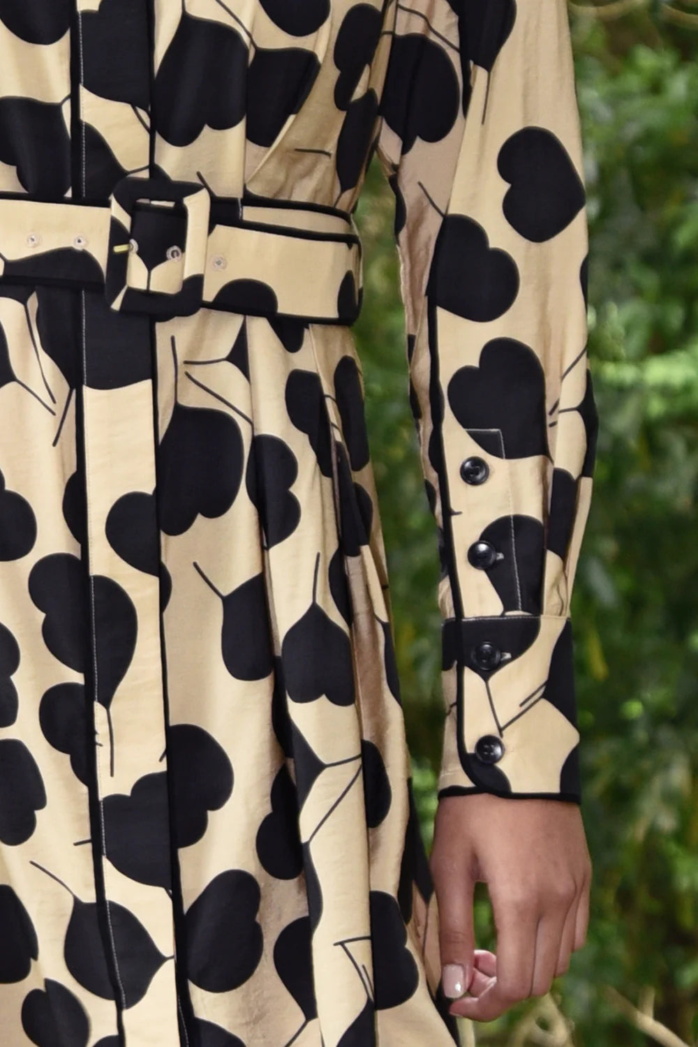 Pipe Dream Dress / Tan & Black