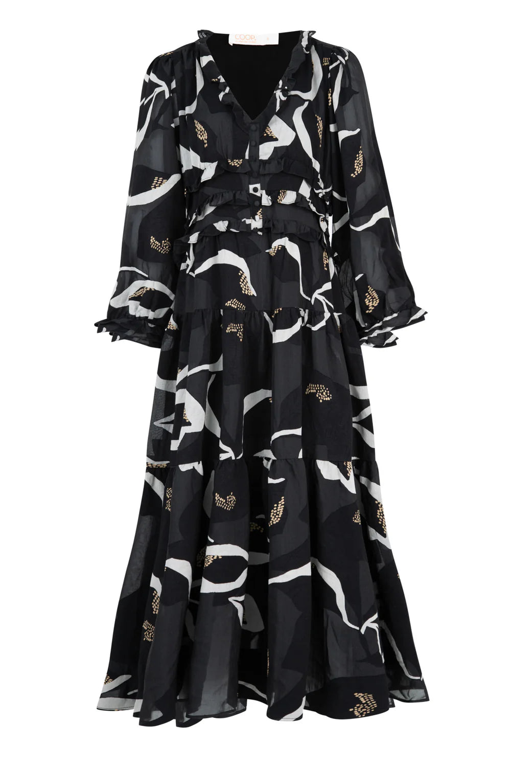 Tier Me Out Dress / Black