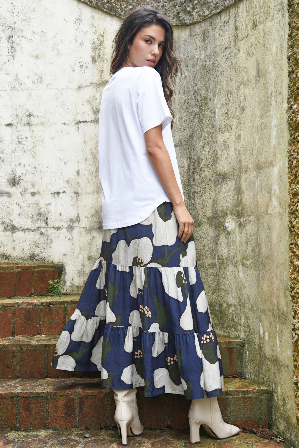 Tier Factor Skirt / Navy