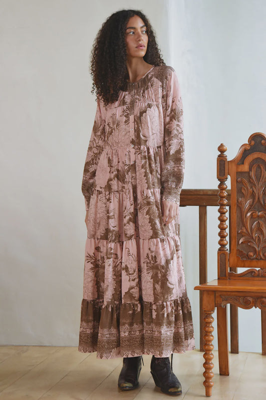 Sway All Day Dress / Pink & Brown