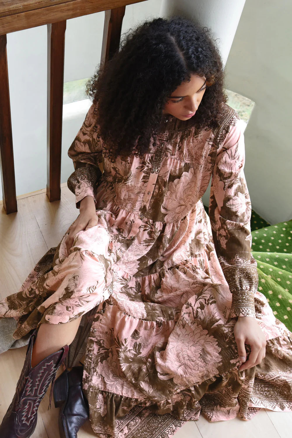 Sway All Day Dress / Pink & Brown