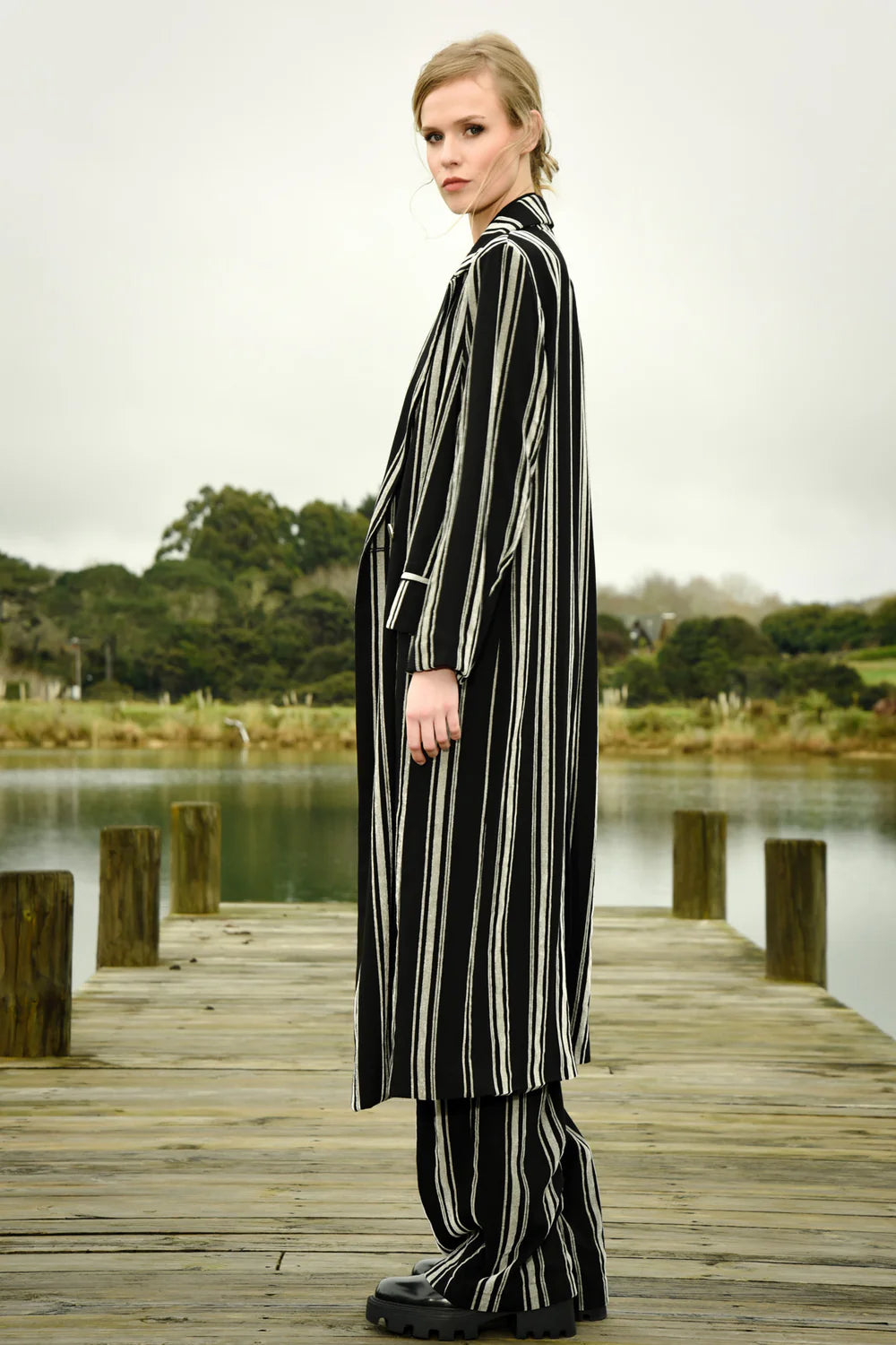 Long Night Coat / Stripe