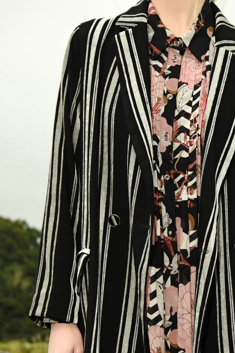 Long Night Coat / Stripe