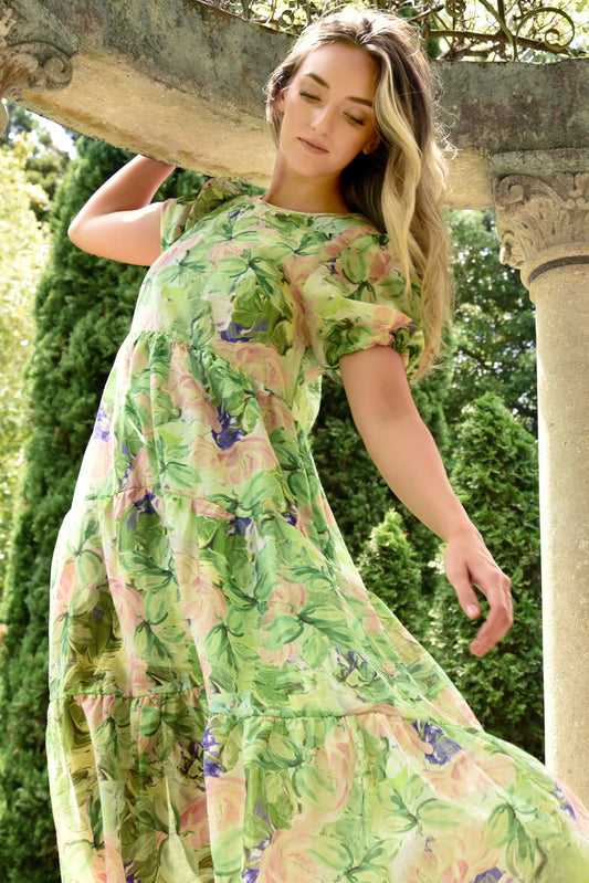 Dreaming of Spring Dress / Green Floral