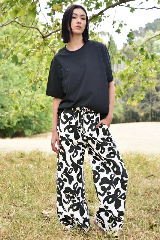 Take Your Lead Pant / Black-White