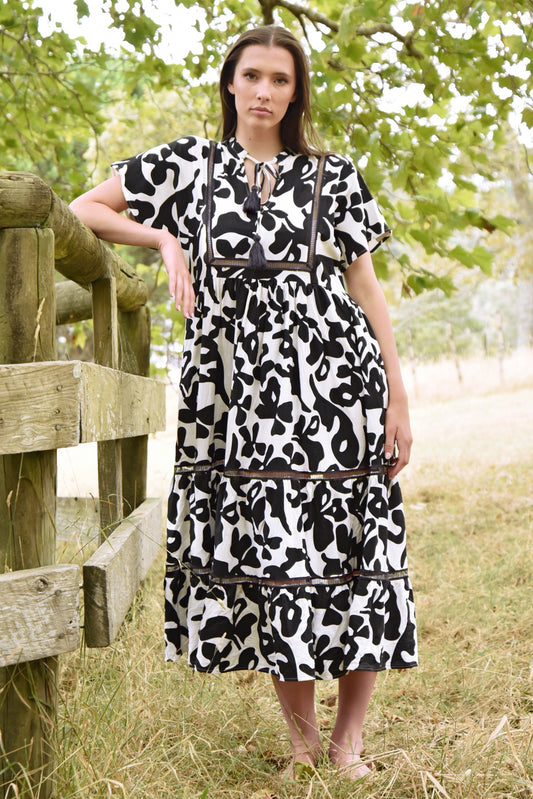 To the Max Dress / Black-White