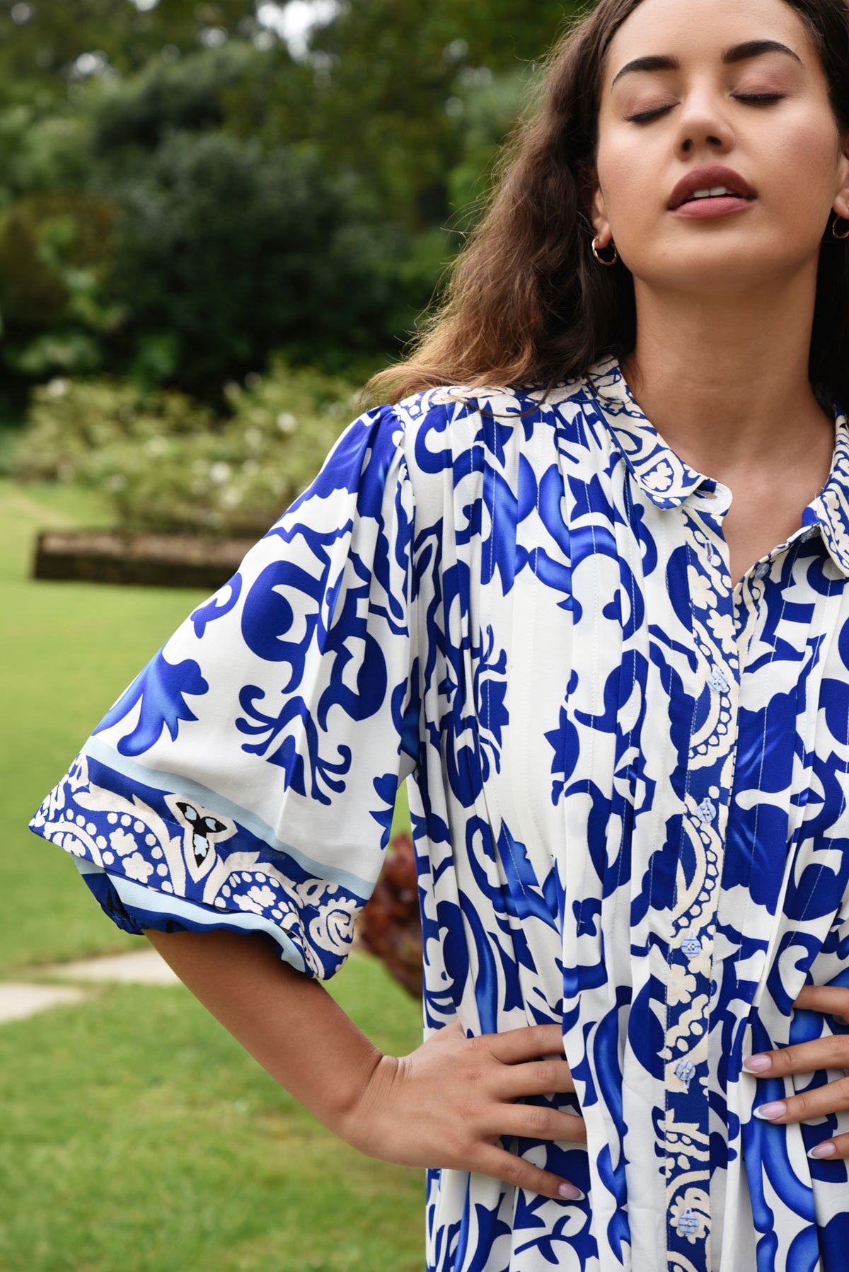 Now and then Dress / Blue Tile