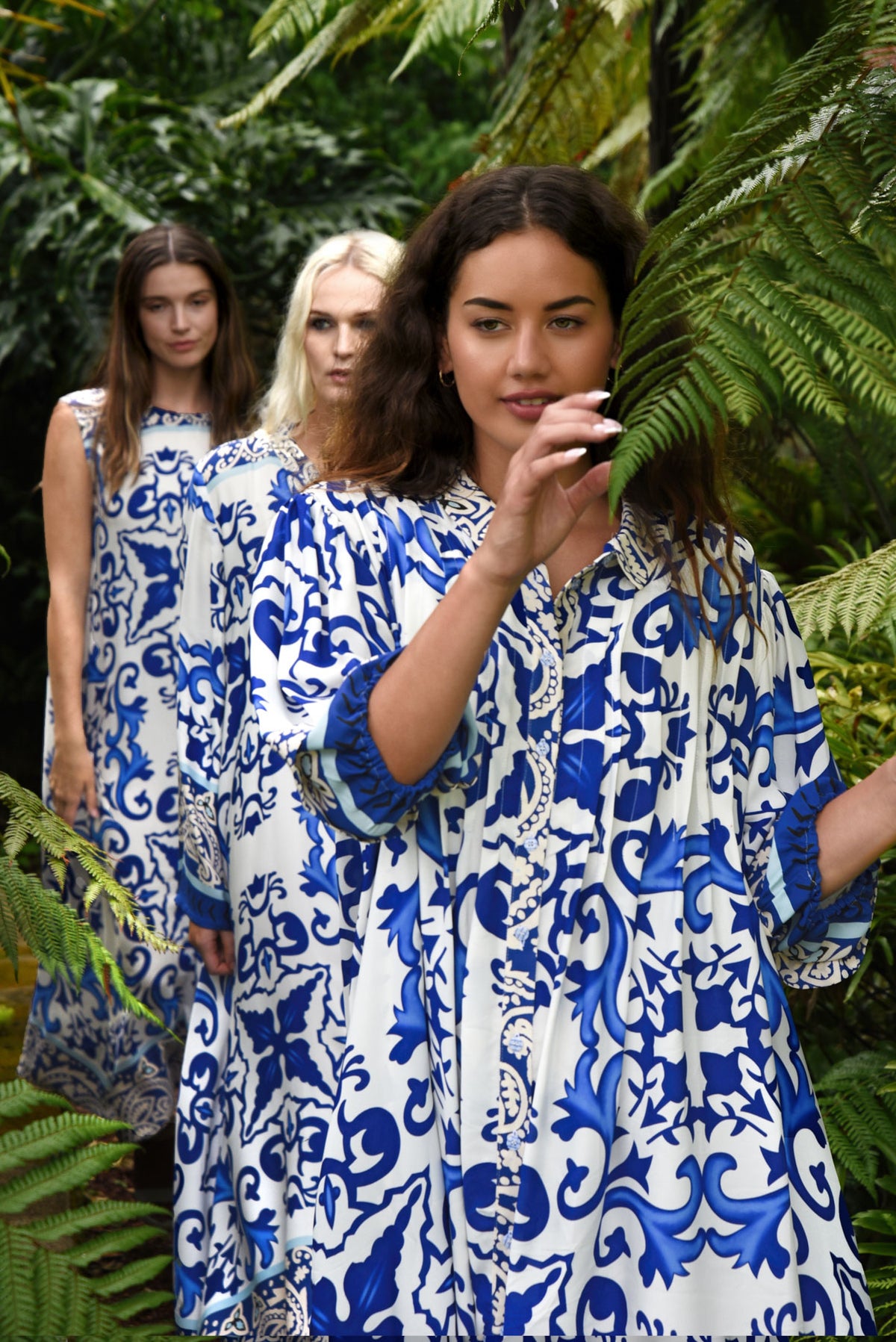 Now and then Dress / Blue Tile